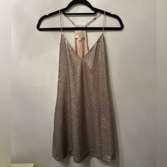Lavender Brown gold sequin dress. - Picture 2 of 2